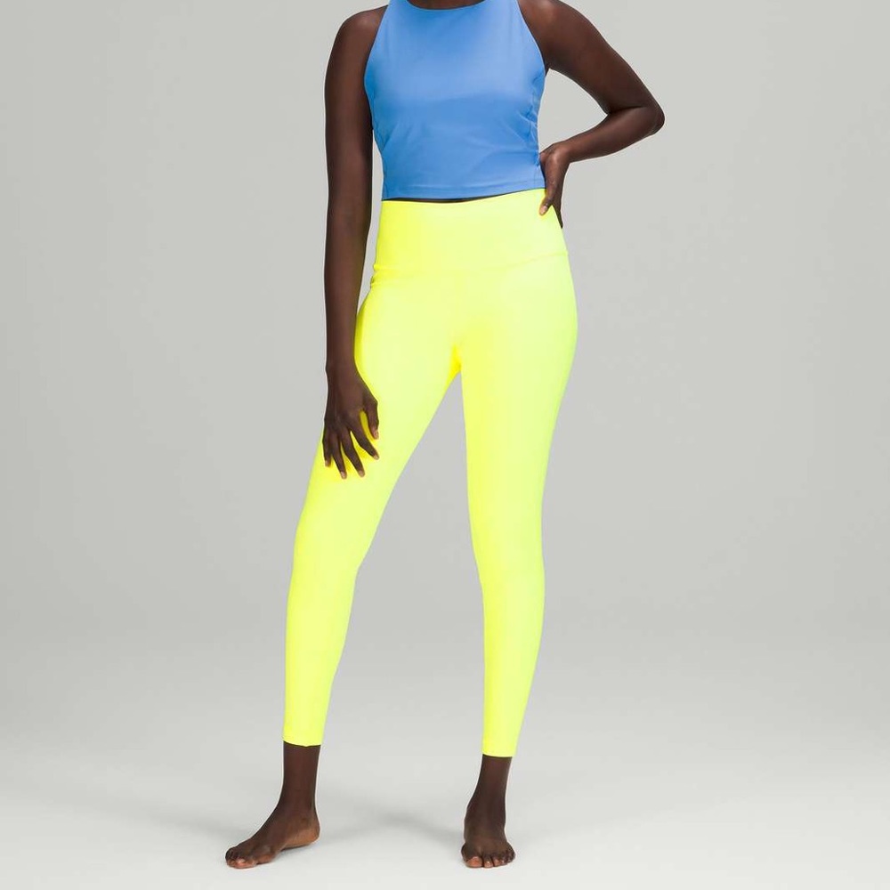 NWT Lululemon Wunder Under 28” Tight, Size 4, Highlight Yellow